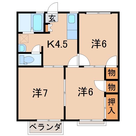 クレシェンドームＣの物件間取画像